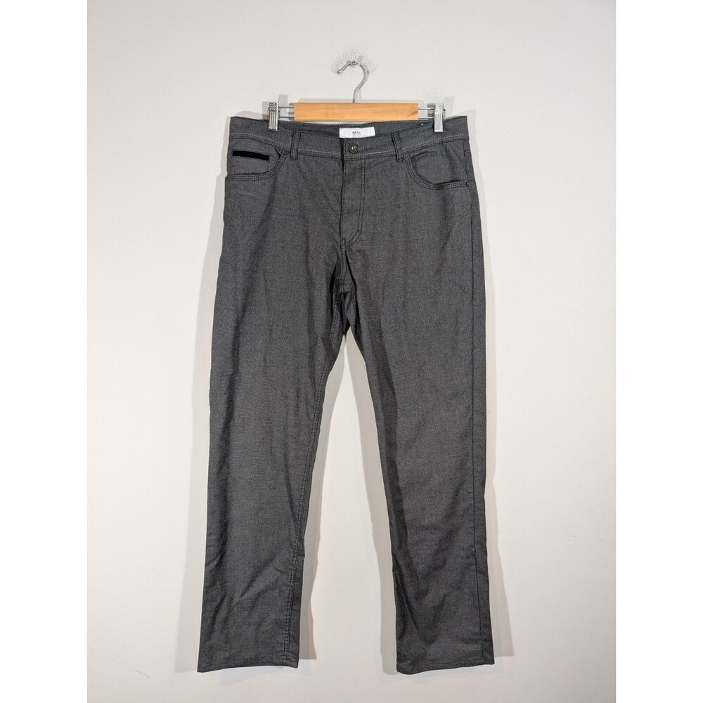 BRAX Men Gray Copper Fancy Regular Chino Pants Sz 36 Normcore Preppy Casual Work